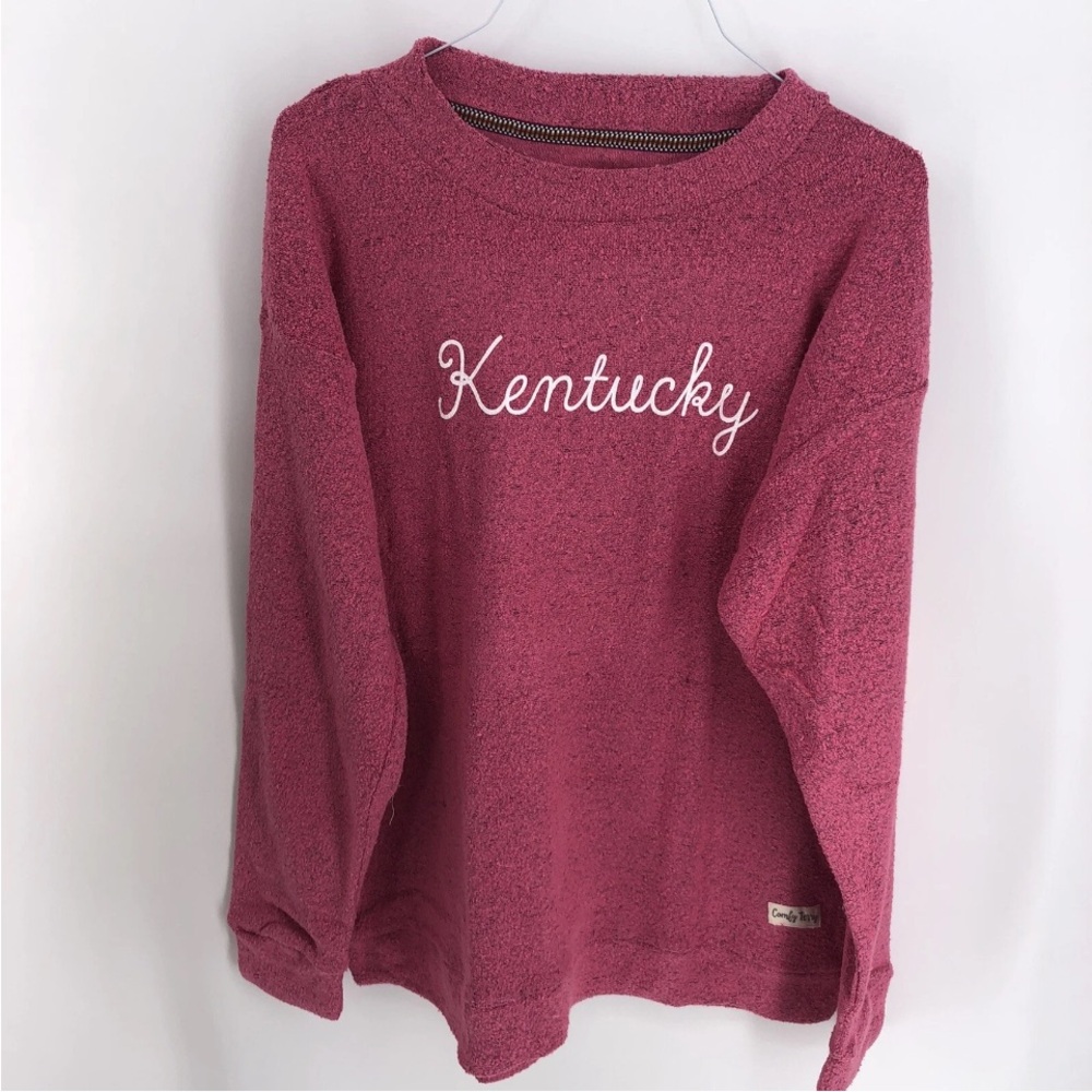 NWT Womens Kentucky Wildcats Sweatshirt Comfy Terry L/S Crew Bordeaux